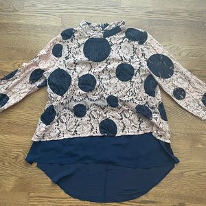 Anthropologie HD in Paris lace polka dot tunic 14